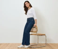 Bootcut Jeans – Fit »Lou«, dark blue