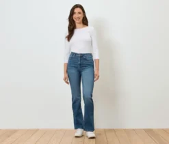Bootcut Jeans – Fit »Lou«, mid blue
