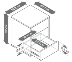 Boxspring-Nachttisch