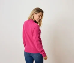 Cardigan, fuchsia