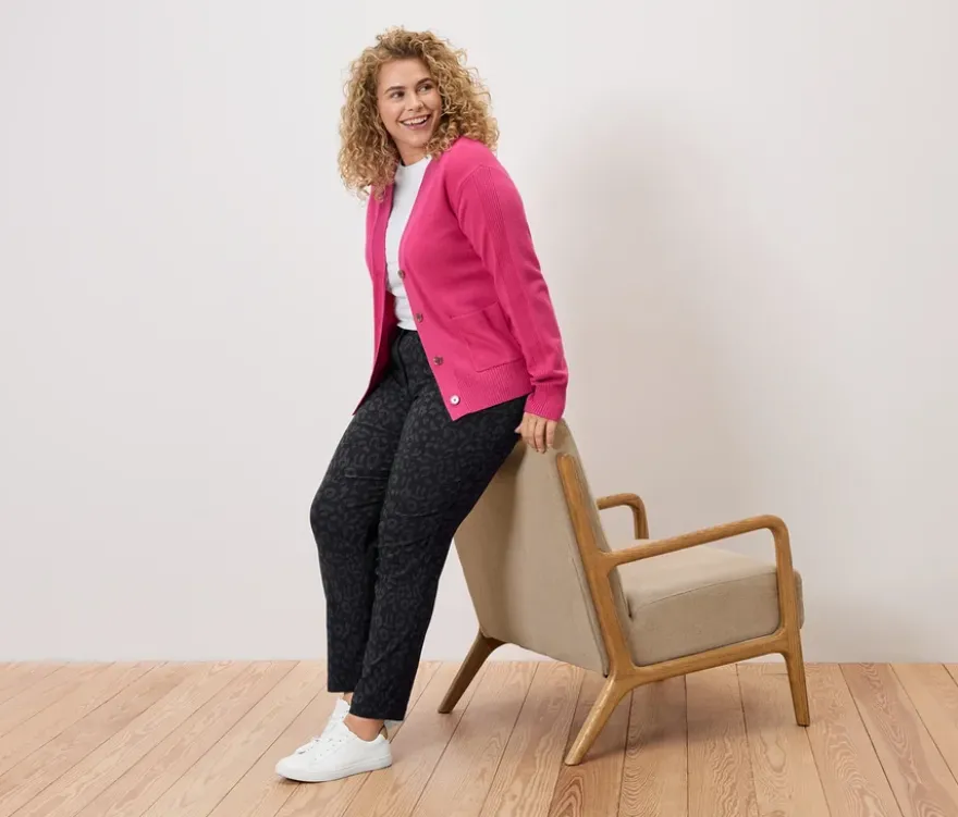 Cardigan, fuchsia