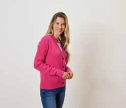 Cardigan, fuchsia