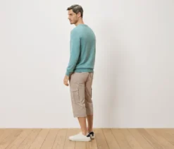 Cargo-Bermuda in 3/4-Länge, beige