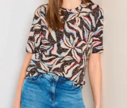 CECIL Kurzarmshirt, blau