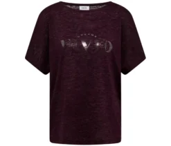 CECIL Kurzarmshirt, burgunderrot