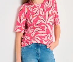 CECIL Kurzarmshirt, rosa