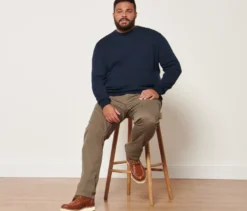 Chino, große Größen, beige