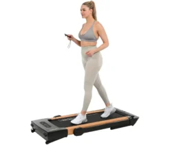 Christopeit Laufband 2 in 1 in Holzoptik