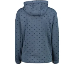 CMP Damen-Fleece-Jacke mit Kapuze, blau