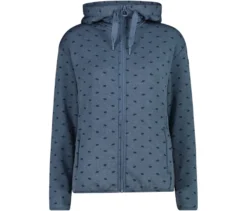CMP Damen-Fleece-Jacke mit Kapuze, blau