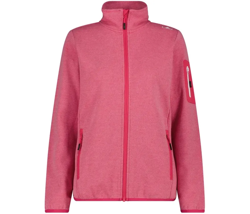 CMP Damen-Knit-Tech-Fleece, magenta-weiß