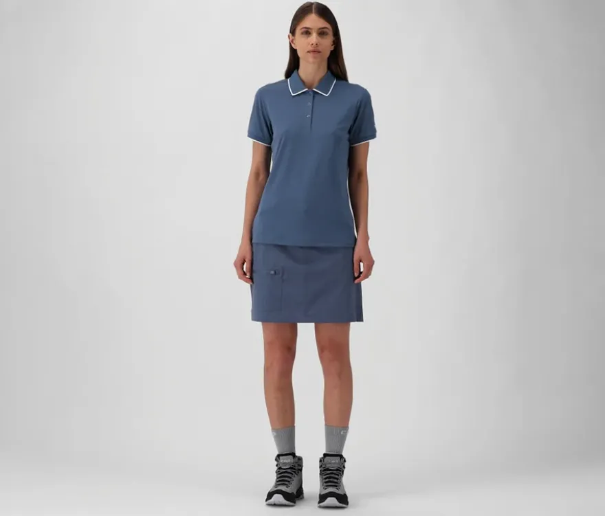 CMP Damen-Poloshirt aus Stretch-Piqué, blau
