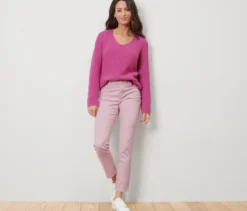 Colored Jeans – Fit »Emma«, rosé