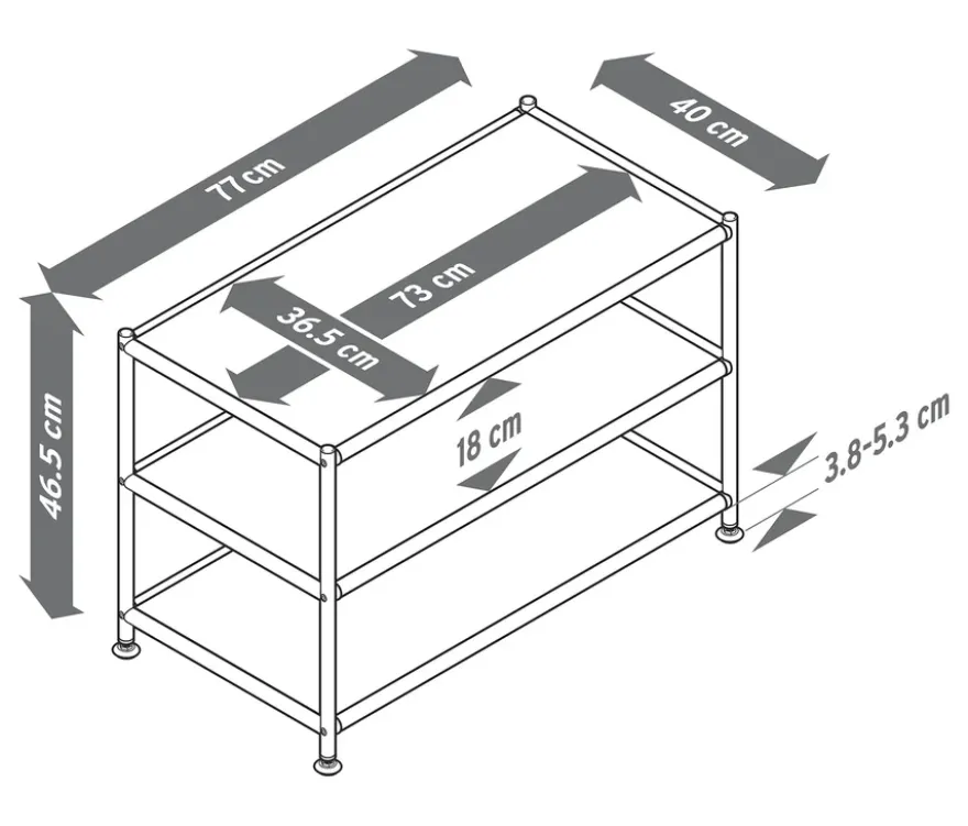 Couchtisch Metall »CN3«, offen, weiß