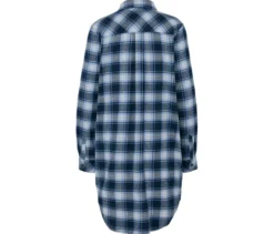 Da. Nachthemd, Flanell, blau