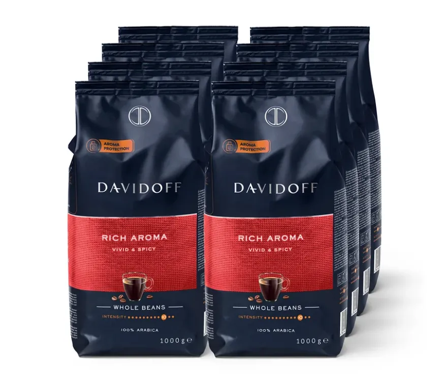 DAVIDOFF CAFÉ Rich Aroma - 8 x 1 kg Ganze Bohne