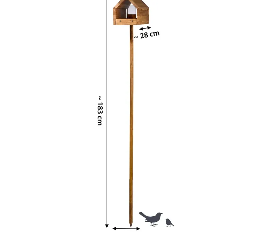 Design-Futterhaus »Bauhaus I«, Eiche, geölt