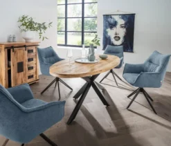 deVries Diningsessel »Ginosa«, drehbar, blau