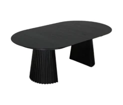 deVries Esstisch »Andria«, 120/210 cm, schwarz und 6 Stühle »Matera«, grau