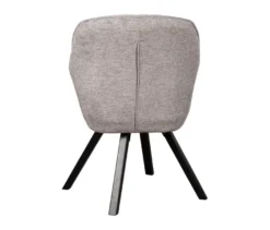 deVries Esstisch »Andria«, 120/210 cm, schwarz und 6 Stühle »Matera«, grau