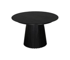 deVries Esstisch »Andria«, 120/210 cm, schwarz und 6 Stühle »Matera«, grau