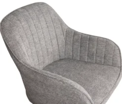deVries Esstisch »Andria«, 120/210 cm, schwarz und 6 Stühle »Matera«, grau