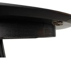deVries Esstisch »Andria«, 120/210 cm, schwarz und 6 Stühle »Matera«, grün