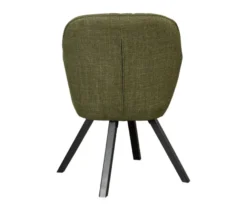 deVries Esstisch »Andria«, 120/210 cm, schwarz und 6 Stühle »Matera«, grün