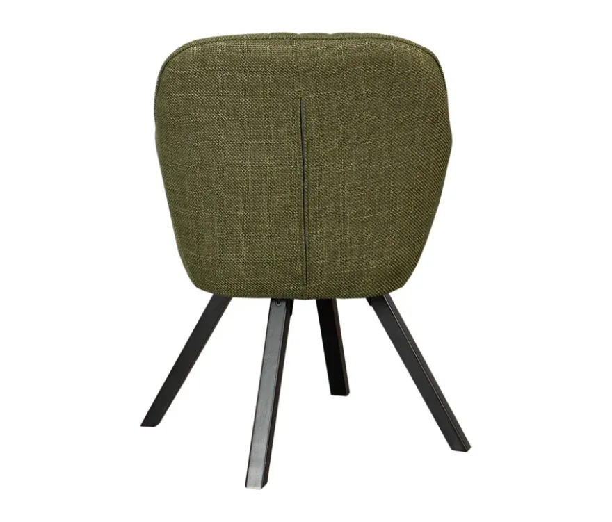 deVries Esstisch »Andria«, 120/210 cm, schwarz und 6 Stühle »Matera«, grün