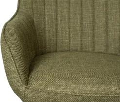 deVries Esstisch »Andria«, 120/210 cm, schwarz und 6 Stühle »Matera«, grün
