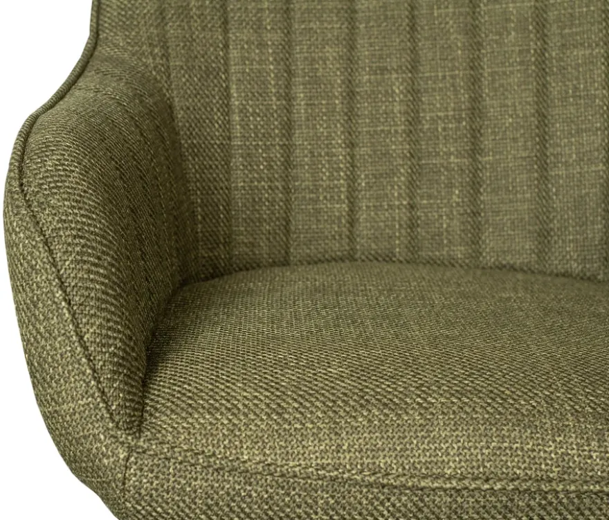 deVries Esstisch »Andria«, 120/210 cm, schwarz und 6 Stühle »Matera«, grün