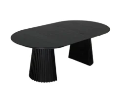 deVries Esstisch »Andria«, 120/210 cm, schwarz und 6 Stühle »Matera«, grün
