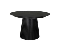 deVries Esstisch »Andria«, 120/210 cm, schwarz und 6 Stühle »Matera«, grün