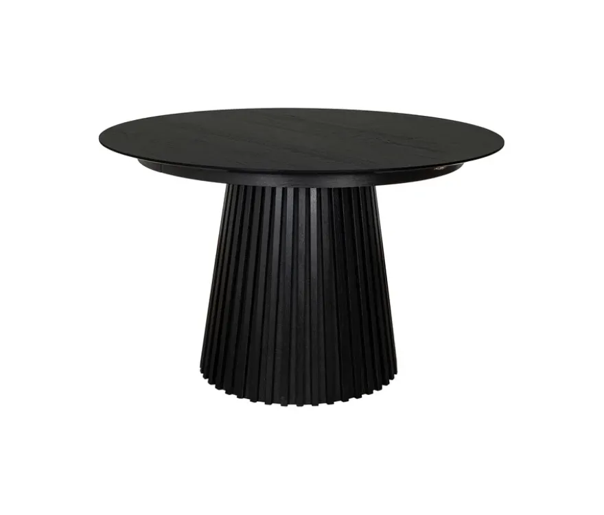 deVries Esstisch »Andria«, 120/210 cm, schwarz und 6 Stühle »Matera«, grün