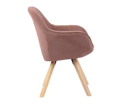 deVries Esstisch »Oria«, 120 cm, Eiche naturfaben und 4 Stühle »Matera«, rosé
