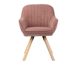 deVries Esstisch »Oria«, 120 cm, Eiche naturfaben und 4 Stühle »Matera«, rosé