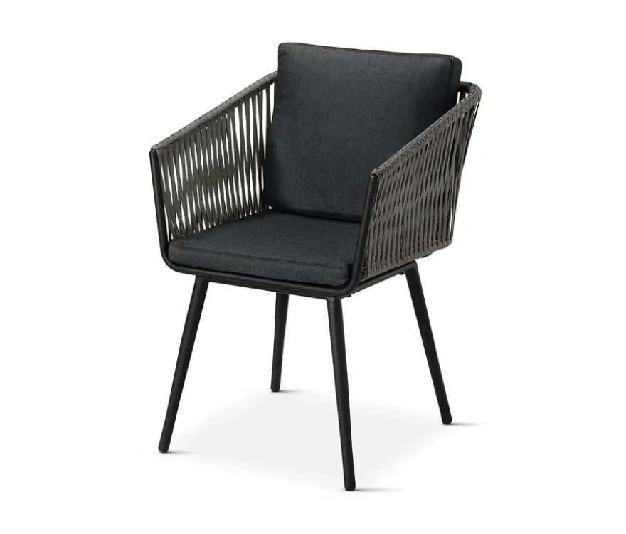 Dining-Sessel mit Textilgeflecht