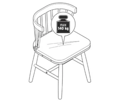 Dining-Stuhl mit Sitzpolster