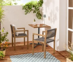 Dining-Stuhl mit Textilgeflecht