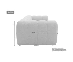 DOMO Bigsofa »Aalborg«, Sitzraster breit, ocean/petrol