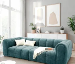 DOMO Bigsofa »Aalborg«, Sitzraster schmal, ocean/petrol