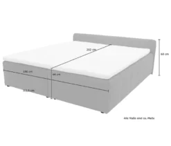 DOMO Boxspringbett »Bergen« 180 x 200 cm inkl. Topper, klein