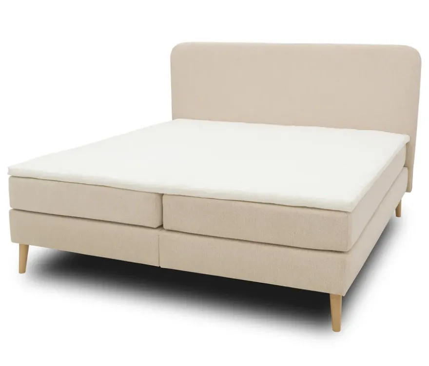 Domo Boxspringbett mit festem Kopfteil inkl. Topper