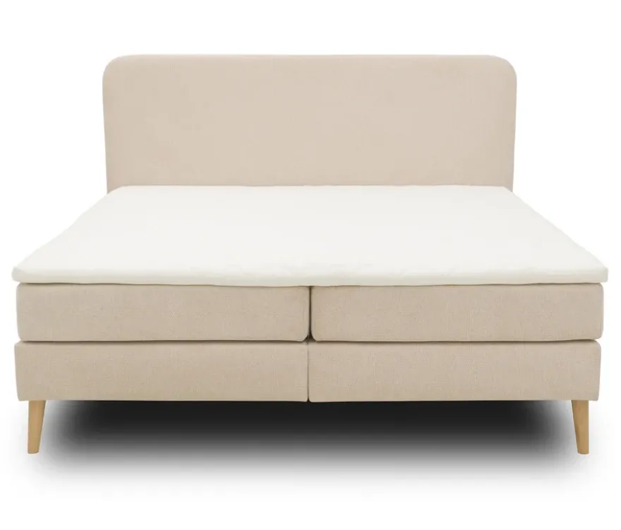 Domo Boxspringbett mit festem Kopfteil inkl. Topper