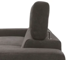 DOMO Eck-Schlafsofa »Malmö« mit Hocker, Longchair links, grau