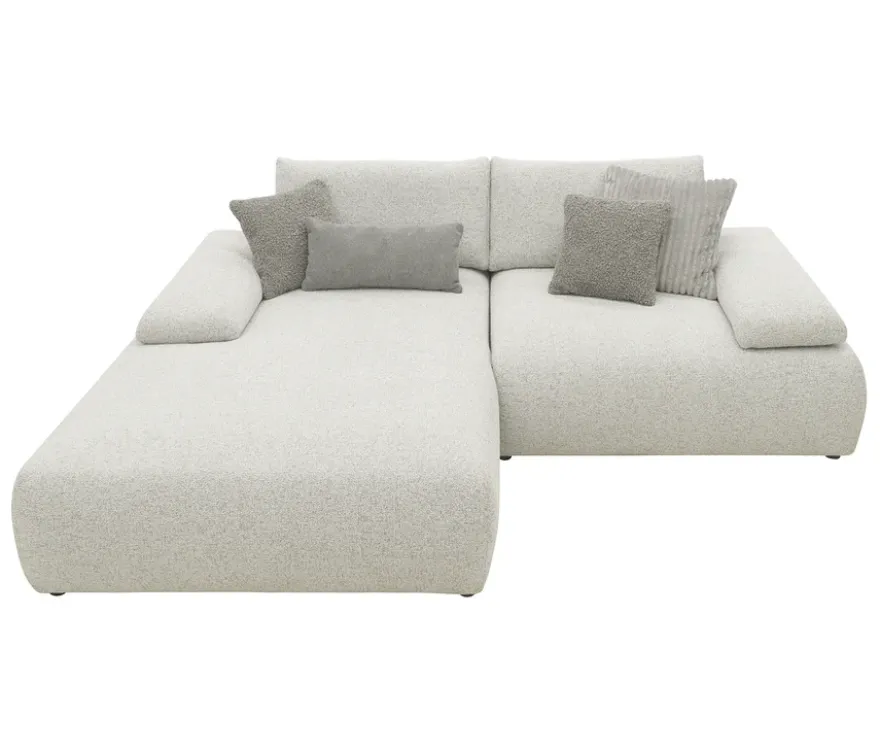 DOMO Ecksofa »Bela«, Longchair links, Armlehne mit Staufach
