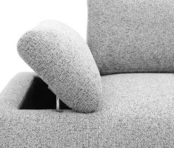DOMO Ecksofa »Bela«, Longchair links, Armlehne mit Staufach