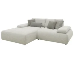 DOMO Ecksofa »Bela«, Longchair links, Armlehne mit Staufach