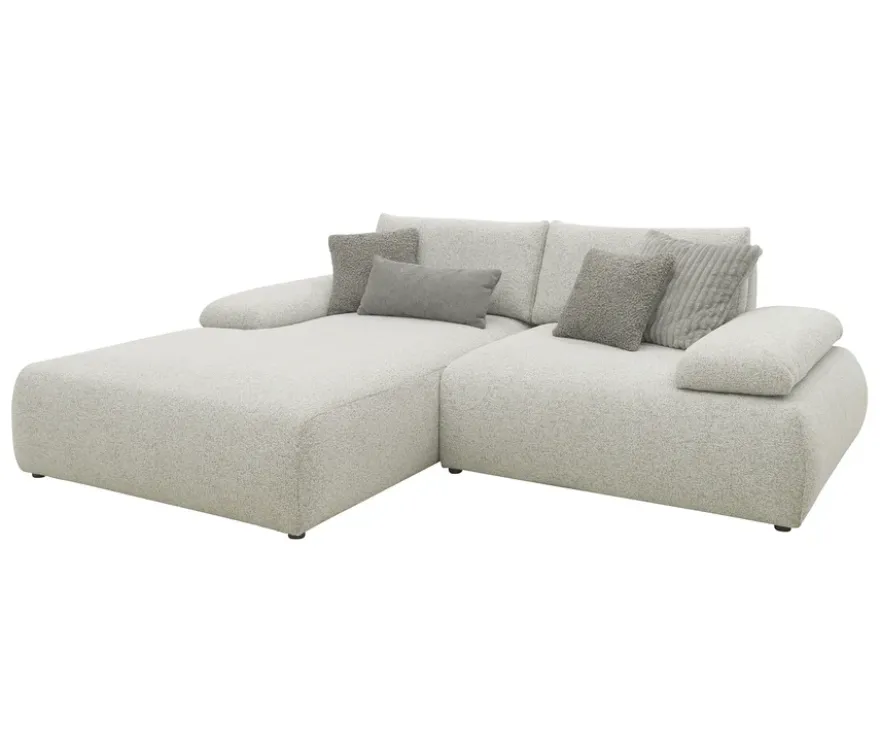 DOMO Ecksofa »Bela«, Longchair links, Armlehne mit Staufach