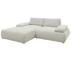 DOMO Ecksofa »Bela«, Longchair links, Armlehne mit Staufach